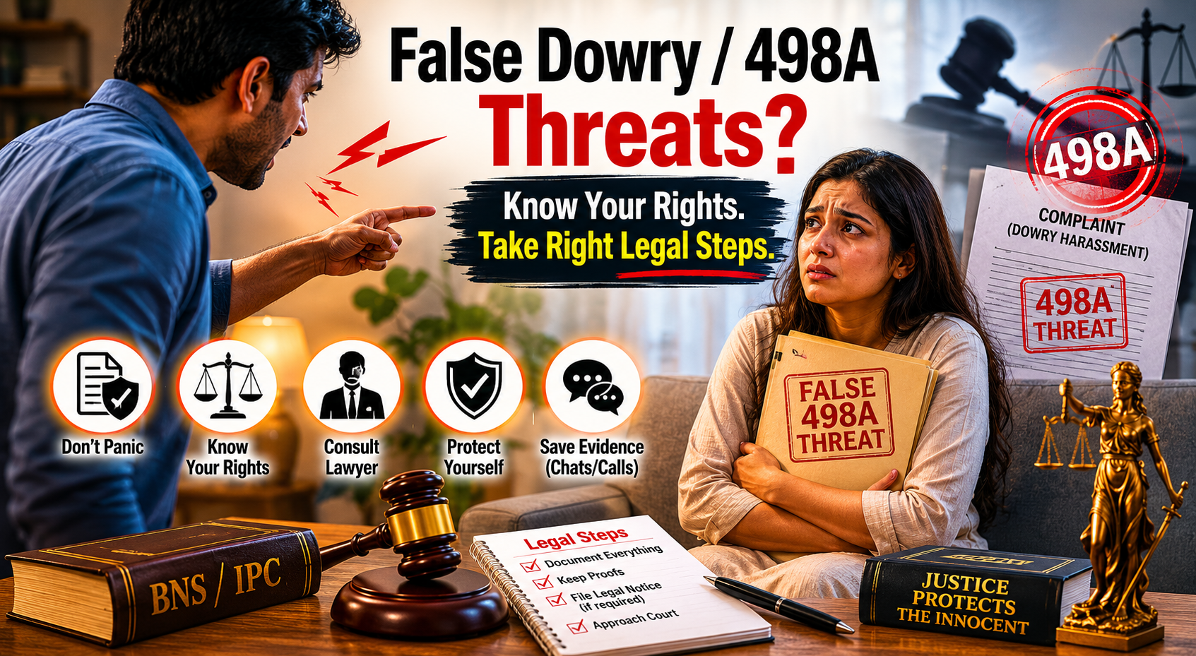 FALSE Dowry / 498A Threats: Immediate Legal Steps and Precautions to ...
